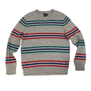 Striped Crew Neck Preppy Sweater